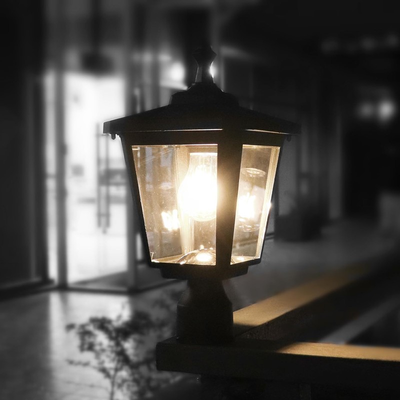 Kemeco Solar Post Light Outdoor ST4319Q Cast Aluminum Filament LED