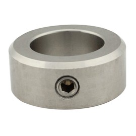 Adjusting Rings for Shaft/Axis - Inner Diameter = 12 mm [A12] - (Pack of 10) - DIN 705 Form A - with Threaded Screw (DIN 914, with Tip) - Stainless Steel A2 (V2A) - SC705 | SC-Normteile