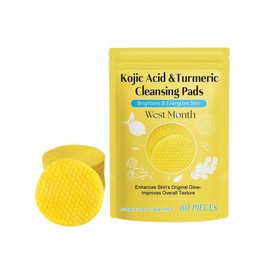 Kojic Acid & Turmeric Cleansing Pads, 60pcs/set Gentle Exfoliating Facial Pads, Deep Cleansing Facial Skin Care Product for Women & Men