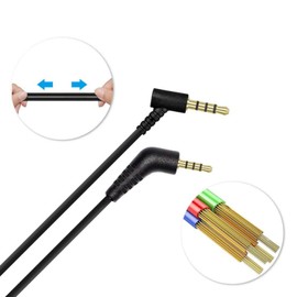 Sqrmekoko QC3 Replacement Inline Remote Microphone Extension Audio Cable Cord for Bose QuietComfort 3 QC 3 Headphones