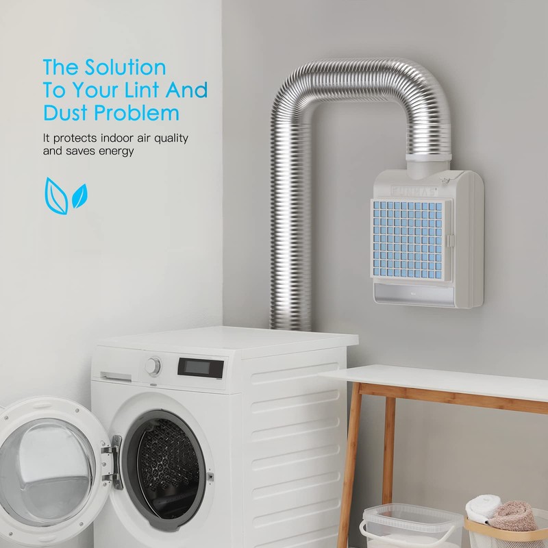 FUNMAS 3-in-1 Indoor Dryer Vent, Stainless Steel Screen Filter, Polyester