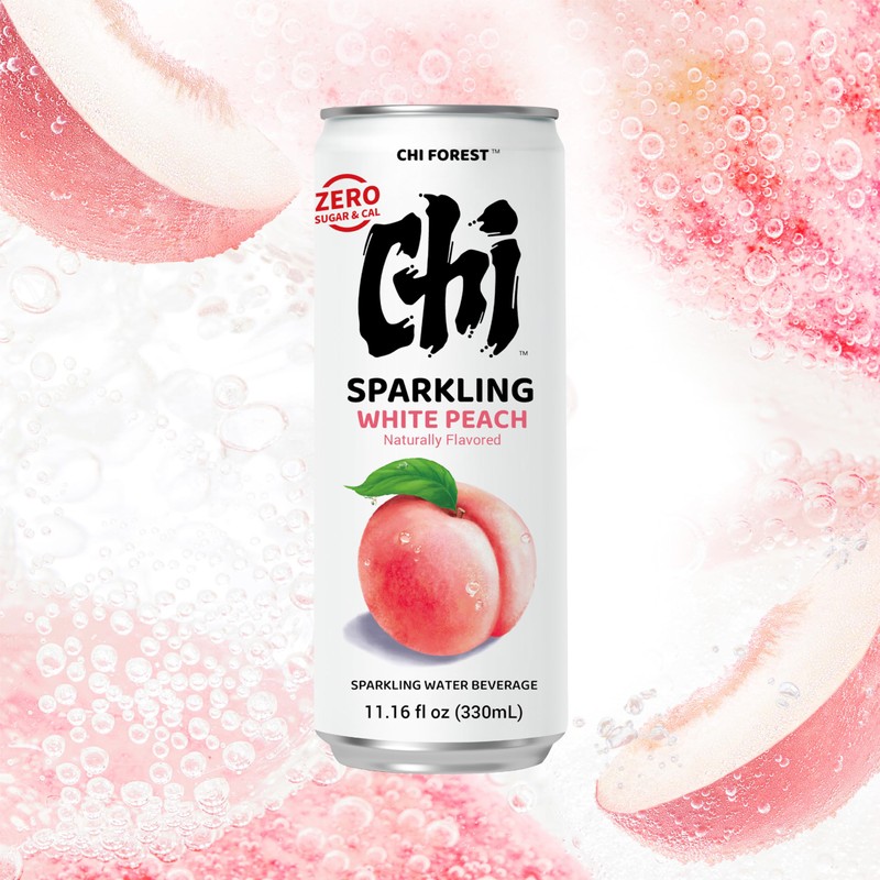 CHI FOREST Sparkling Water Beverage, Peach & Grape drinks, Zero
