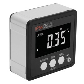 Medidor de ángulo Digital LCD Transportador Inclinómetro 4x90° IP54 sobre Negro