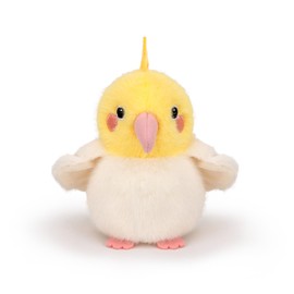 Adorlynetty Realistic Yellow Cockatiel Parrot Bird Stuffed Animal Cute Bird Plush Bag Pendant Simulation Bird Toys for Kids Pendant Doll Birthday Gift Decoration(Cockatiel Plush)