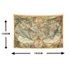 CoolChange Large Tapestry with Historical World Map | Zodiac Sign