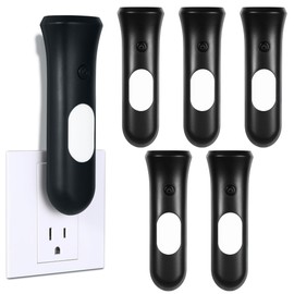 4 in 1 Emergency Power Failure Lights for Home, 6 PCS Rechargeable LED Flashlight, Automatic Turn-On Power Outage Light Plug in Wall for Snow Storm Weatheready, Black