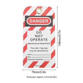 Lockout Tagout Tags,30pcs Danger Do Not Operate Tags Danger Tags Safety Warning Reusable Lockout Sign for Industry Chemistry