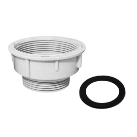 Qrity Kitchen Sink Drain Pipe Joint Thread Hose Connector 60 mm Female to 47 mm Male Thread Plastic Joint Thread Pack of 1