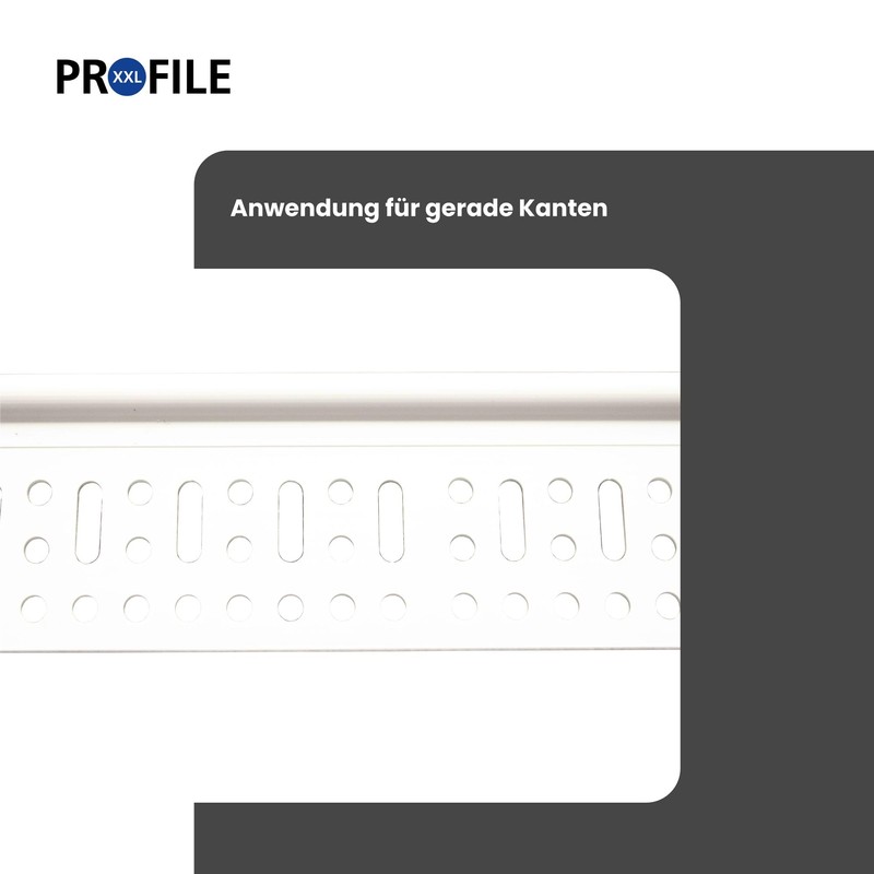 ProfileXXL PVC Corner Bracket, Corner Profile, Edge Protection Drywall 2.5