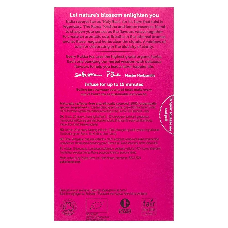 PUKKA Organic Three Tulsi Herb Tea, 20 EA