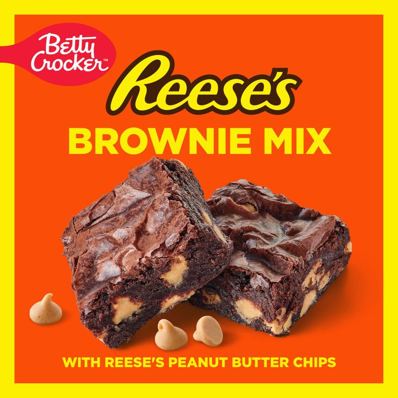 Betty Crocker REESE'S Brownie Mix with REESE'S Peanut Butter Chips,