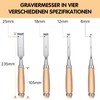SDLDEER 4-Piece Wood Chisel Set, CR-V Steel Semicircular Edge Chisel