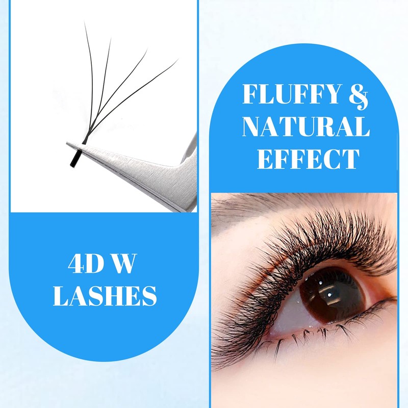 Gemerry Fadlash 0.07D-MIX8 - 14 mm Volume Eyelashes, 4D Pre-Fanned