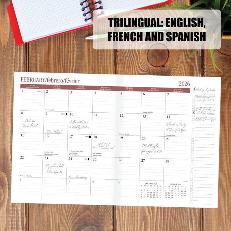 Willow Creek Press Booklet Monthly Planner, Gray Academic July 2025