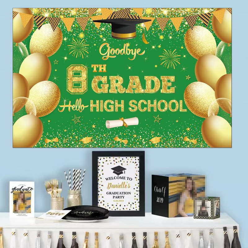 XtraLarge Goodbye 8th Grade Hello High School Banner – 71’’