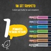 Securit Chalk Marker Set Metallic, Multi-Colour, Green/Blue/Purple/Pink/Brown/Gold/Silver; 7 Pieces, Small
