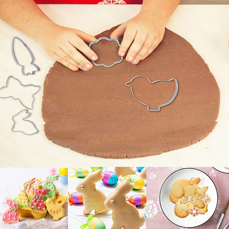 Linkbro Ausstecher Ostern [12 Stück ], 304 Edelstahl Ausstechförmchen Ostern