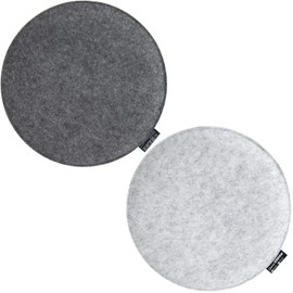 DuneDesign 2 Felt Seat Cushion Round Diameter 35 x 3 cm Soft 2-Colour Grey