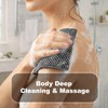 Blissal Exfoliating Antibacterial Shower Towel, Extra Long 100cm Dual-Sided Exfoliating