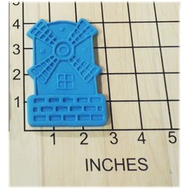 Classic Windmill Shaped Fondant Cookie Cutter and Stamp vintage design #1130