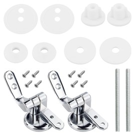 Toilet Seat Hinges Replacement,Toilet Seat Fittings Zinc Alloy Toilet Seat Replacement Hinge Toilet Seat Hardware DIY Repair Kit with Fittings and Repair Parts for Most Toilet Seats(2 Pcs)