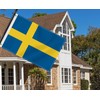 2×3 FT Sweden Flag,Medium 60×90 CM Swedish Outdoor Banner,100D Decor,Doube