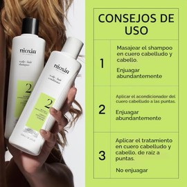 Nioxin Kit del Sistema 2 - Cuidado del Cuero Cabelludo - Cabello Natural Debilitamiento Avanzado - Champú, Acondicionador, Tratamiento (300300100ml)