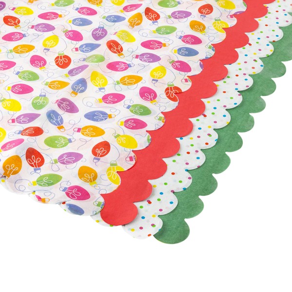 Christmas Tissue Paper for Gift Bags- 100 Sheets of Tissue