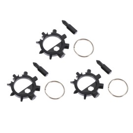 Operitacx Stainless Steel Octopus Screwdriver in Outdoor Bike Repair Gadget Portable Hand Tool Key Ring Hole for Easy Access