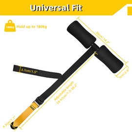 Topfinder Nordic Hamstring Curl Strap, Training Device for Spanish Squats, Sit Ups, Nordic Curls, Abdominal Exercises, Home Gym, Fitness Equipment