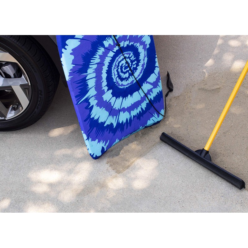 FURemover PRO Pet Hair Rubber Broom with Squeegee, 58” Telescopic