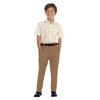 Gioberti Boys Flat Front Dress Pants, Khaki, 18