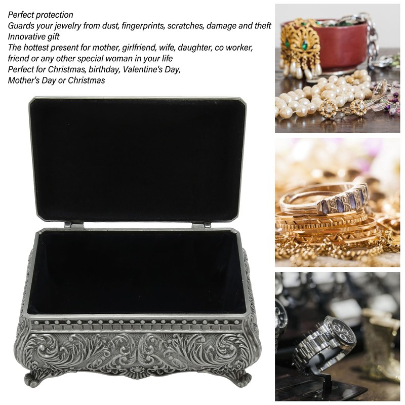 Vintage Jewelry Box Innovative European Style Light Luxury Metal Trinket