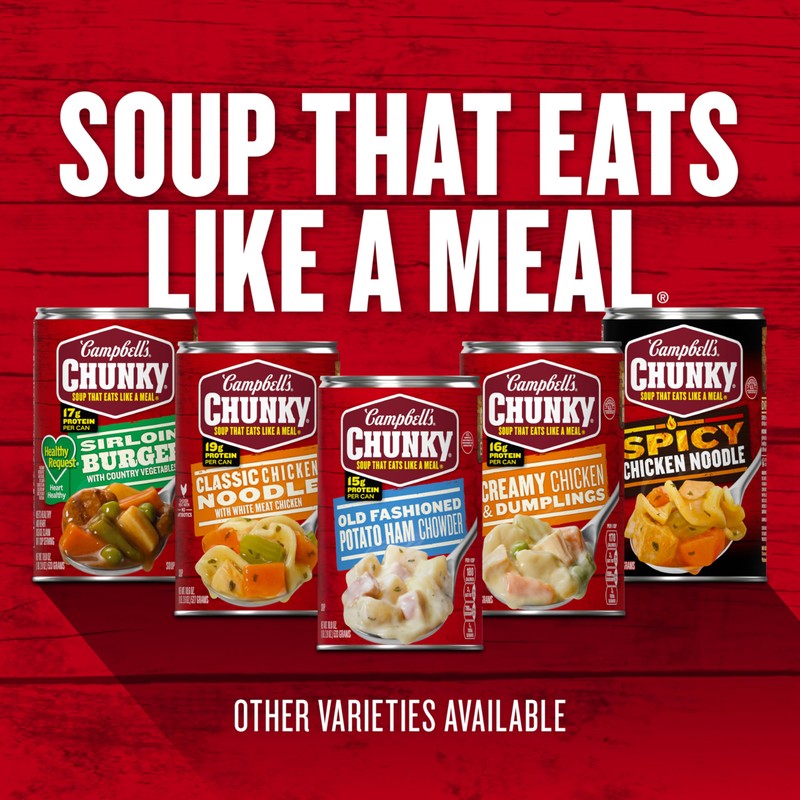 Campbell's Chunky Soup, Creamy Chicken and Dumplings Soup, 18.8 Oz