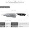 Chef Knife 8 Inch - Classic Damascus Pattern Professional Chef's