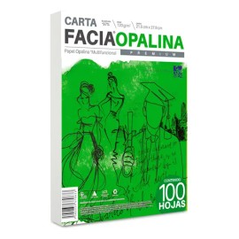 Papel Opalina Copamex 120g Tamaño Carta 100 Hojas Color Blanco                                                                                        