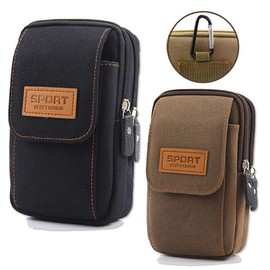 Easy to use hiking fishing camping smartphone Belt Pouch Black