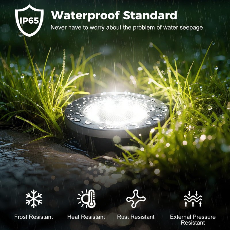 Brightown Solar Lights Outdoor Waterproof, 12 Packs LED In-Ground Solar