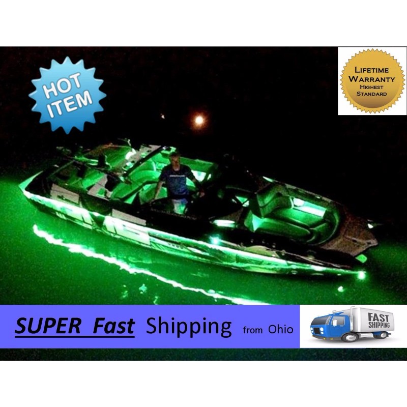 UN brand 32ft TOTAL ---- BLUE boat led light kit