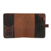 Fausta Heart Embossed Refillable Brown Leather Journal for Writing, 256