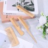 Juego de 4 peines de madera para el cabello, peine