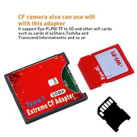 Chenyang SD to CF Card Adapter SDHC SDXC to Standard Compact Flash Type I Card Converter UDMA Card Reader with SD Card