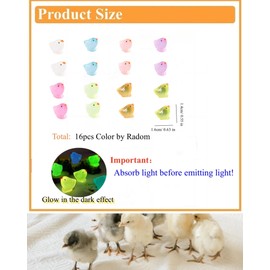 SAFITOYA Glowing Chick Shoe Charms - 16 Cute Designs Charms for Shoes, Night-Time Magic!