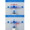 MEETOOT 2pcs Disposable Medical Three Way Valve 3-Way Stopcocks with