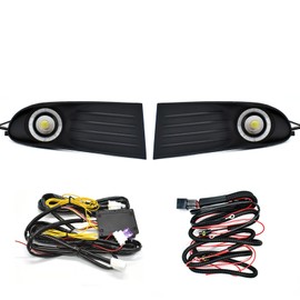 KITOCARTOP LED DRL Fog Lights Led Front Bumper Light Fit for 2010-2020 Dodge Journey Drl with Amber Turn Signal Driving Lights Night Headlight Accessories