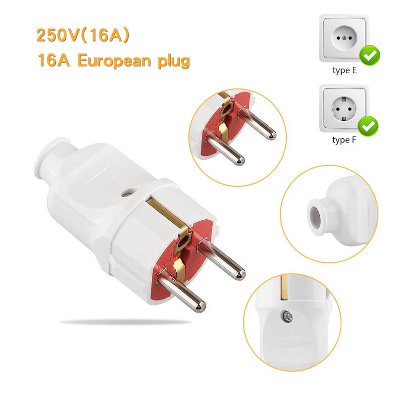 Schuko plug safety plug, 5 pack safety plug set with
