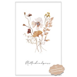 Joli Coon Mother Child Passport Cover Austria Autumn Flower - Maternity Pass Cover Austria - Mother Child Passport Cover