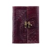 Indra Medium Embossed Leather Journal with Clasp 110 x 160