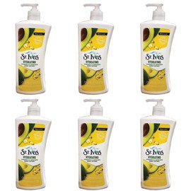 St. Ives Daily Hydrating Vitamin E & Avovado Body Lotion 21 Fl Oz (Pack of 6)