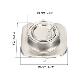PATIKIL 4 Inch Backdraft Damper, Stainless Steel Flexible Airflow Ducting Insert Backflow Preventer Draft Blocker for Kitchen Bathroom Exhaust Fan, Silver